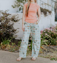 Free People Ditzy Jade Fun Barrel Jeans in blue multi - women's jeans - alternate view