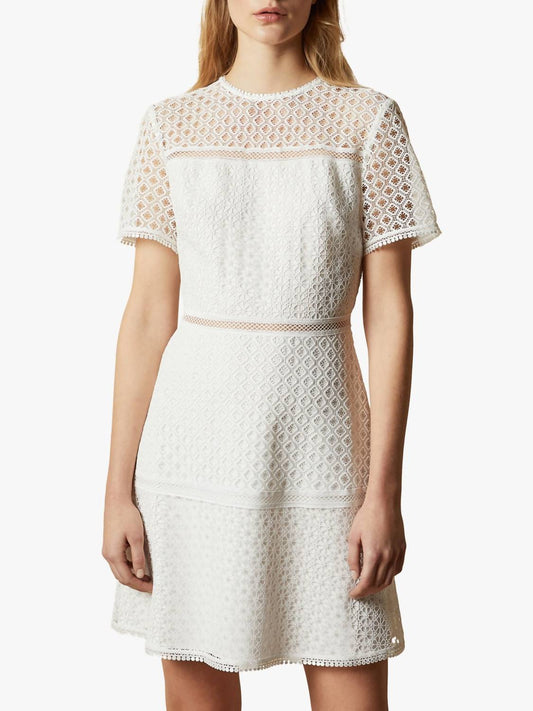 Allara Short Sleeve Lace Mini Dress