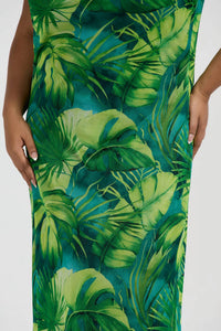 Fashion Szn Curve - Palm Print Maxi Dress - Plus