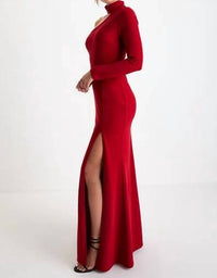 Lulus - Keep It Interesting Cutout One-shoulder Maxi Dress