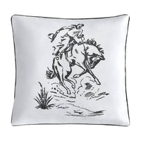 HiEnd Accents Ranch Life Bronc Rider Pillow in black - item