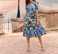 JUDE CONNALLY Portia Dress in navy green white - women's dress - view 5