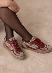 Better With Bubbli Women's Dalia Tapestry Sneaker in brown - women's sneaker - alternate view