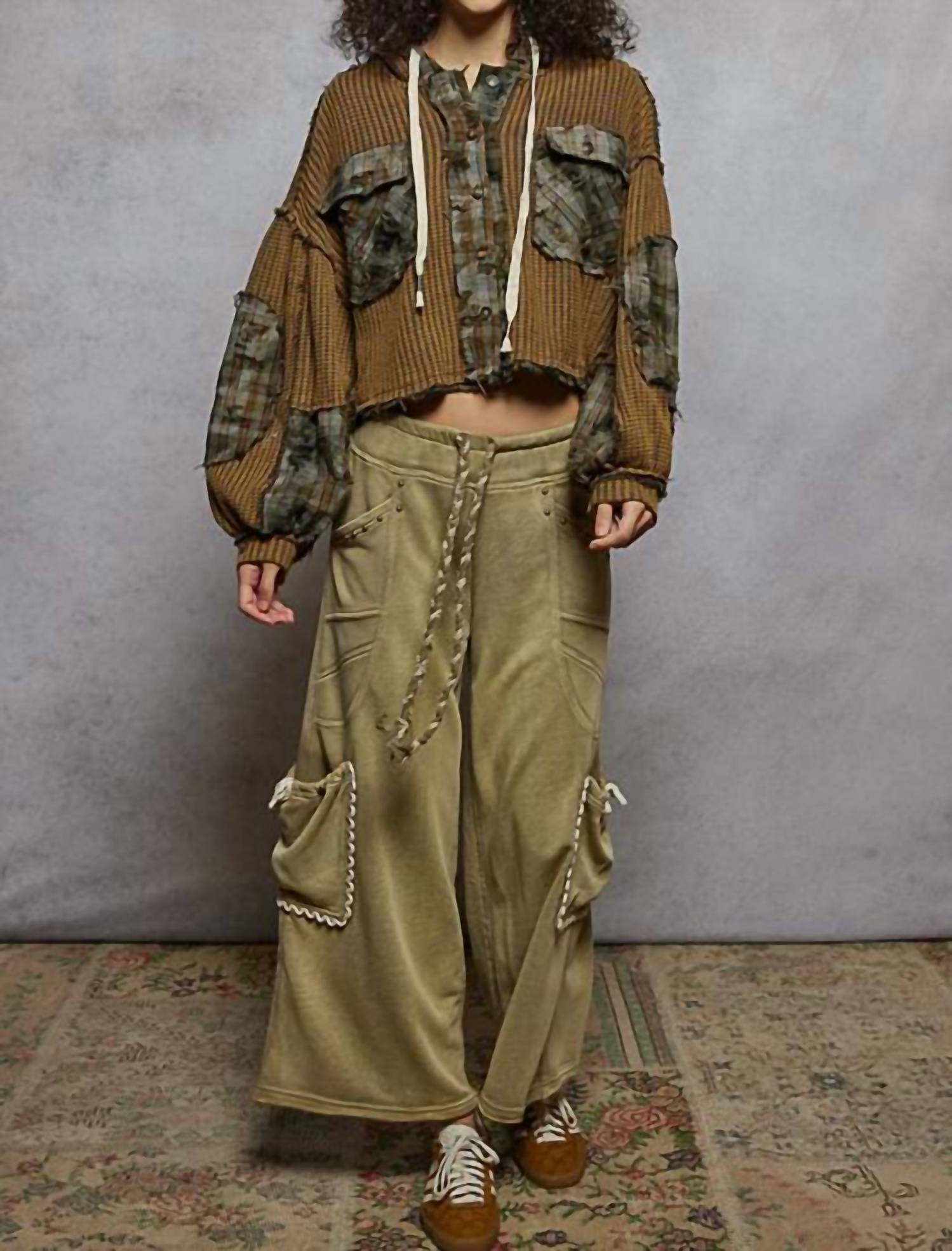 Pol - Hooded Plaid Jacket