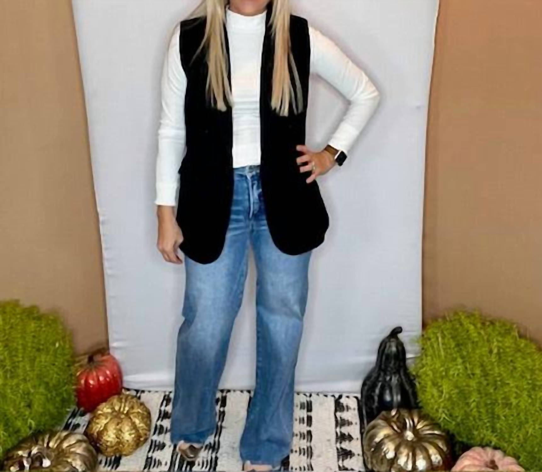Miss Sparkling - Double Breasted Blazer Vest