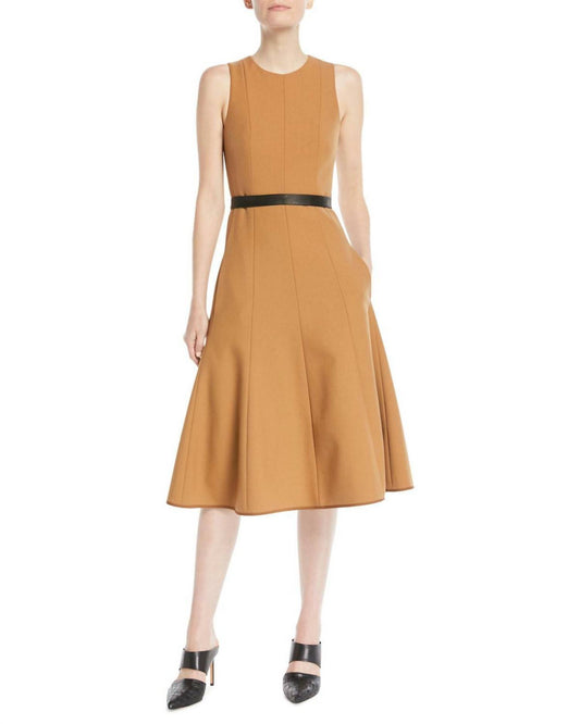 Narciso Rodriguez - Twill Sleeveless Fit-and-Flare Midi Dress