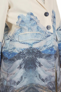 Beulahstyle - Nature Print Silk Blended Coat