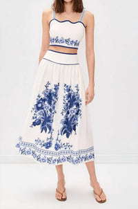 Moon River - Susie Floral Detail Midi Skirt