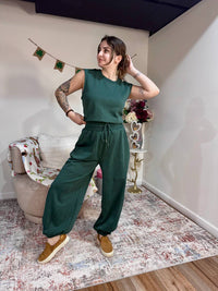 Bluivy - Nikki Sleeveless Drawstring Waist Jumpsuit