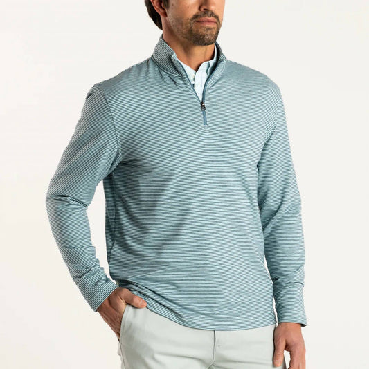 Duck Head - Wakeman Stripe Performance 1/4 Zip Sweater