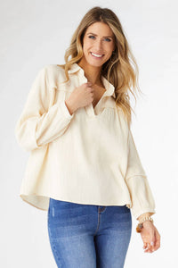 Coco + Carmen - Kacey Long Sleeve Soft Gauze Top