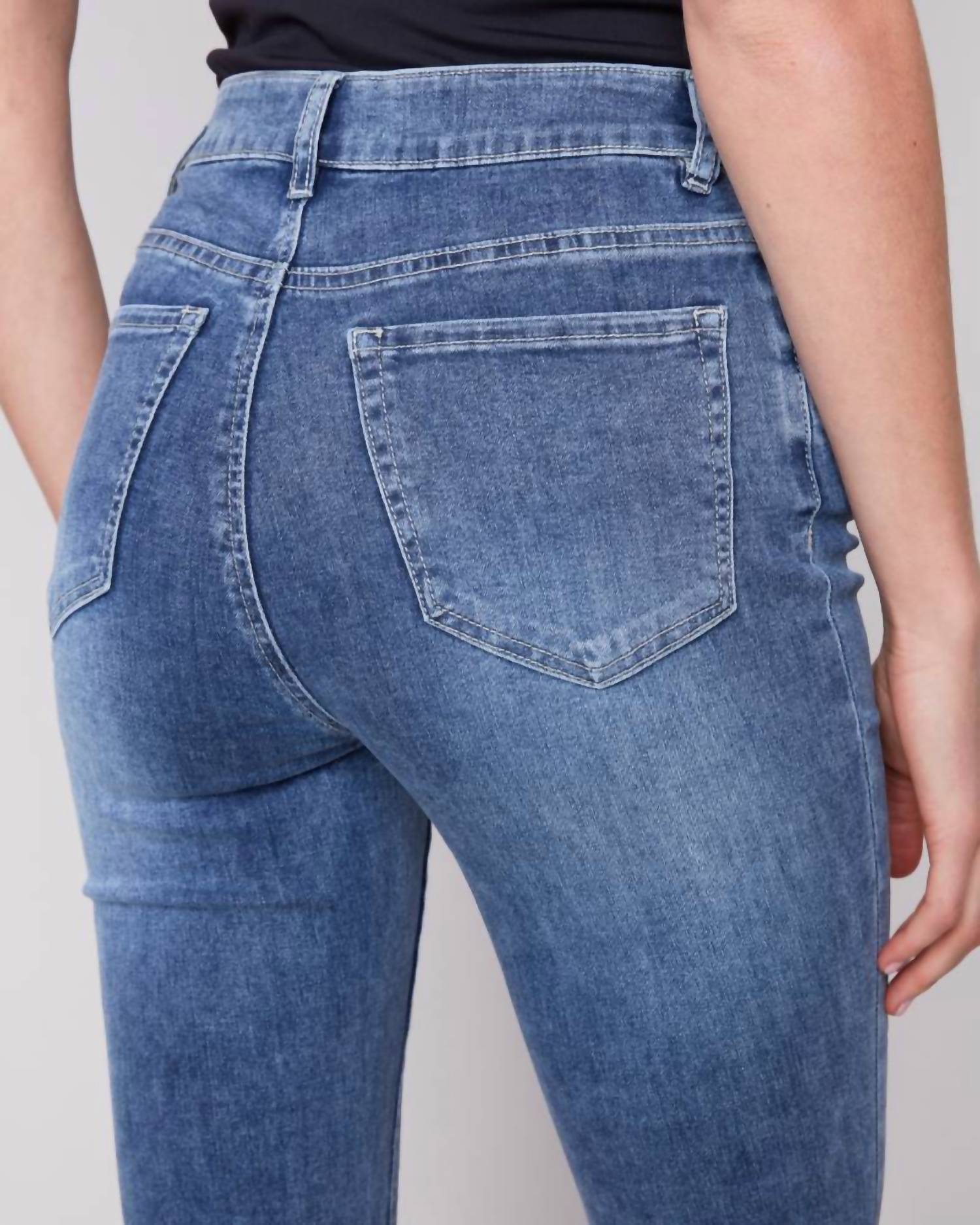 Charlie B - Raw Edge Assymetrical Jeans