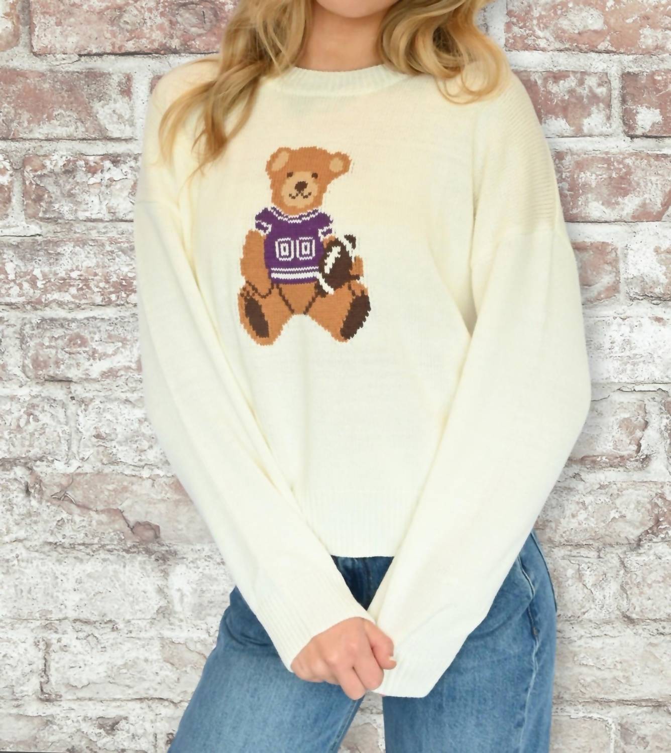 Le Lis - Game On Teddy Bear Sweater