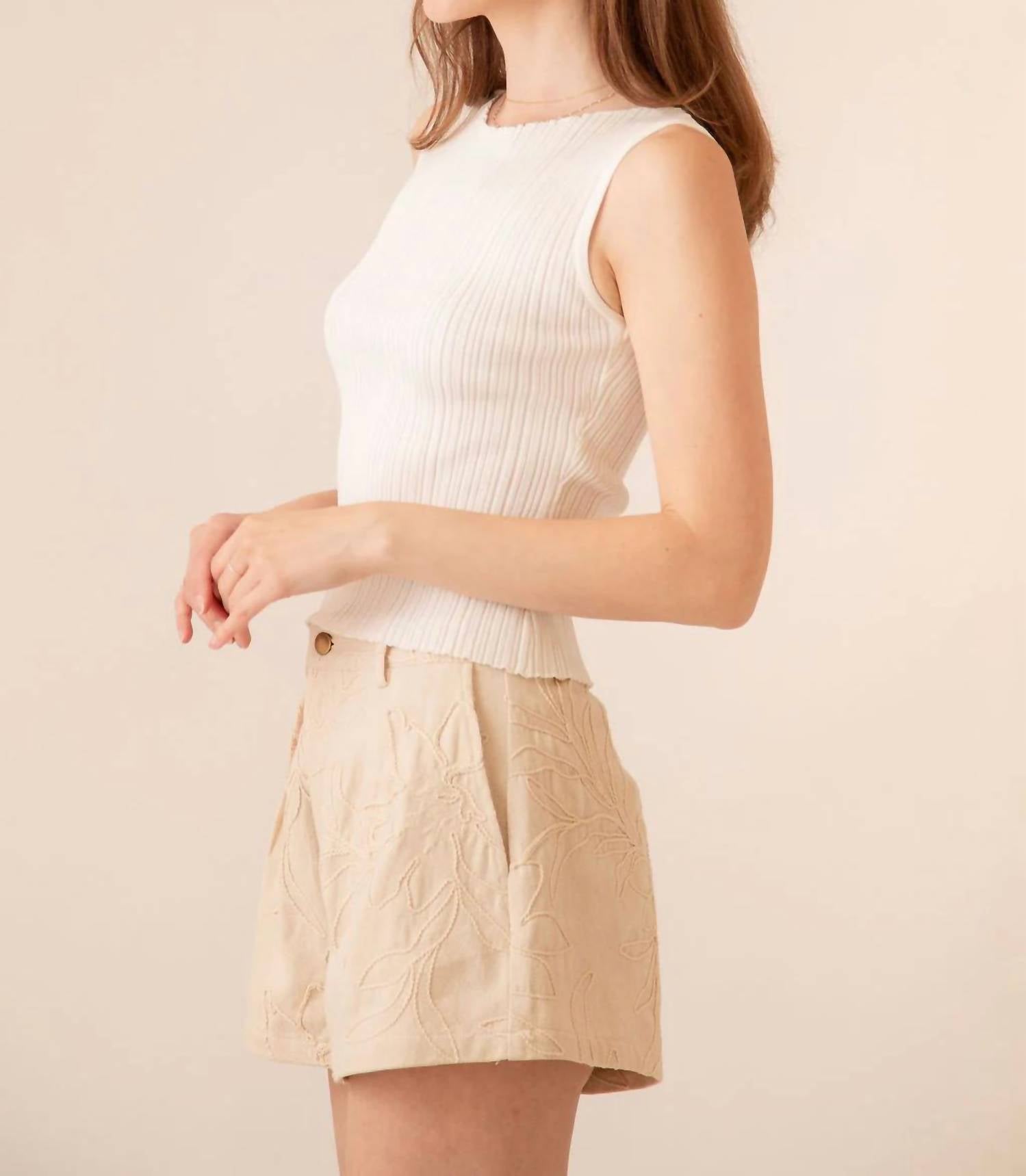 Miou Muse - Sophia Jacquard Shorts