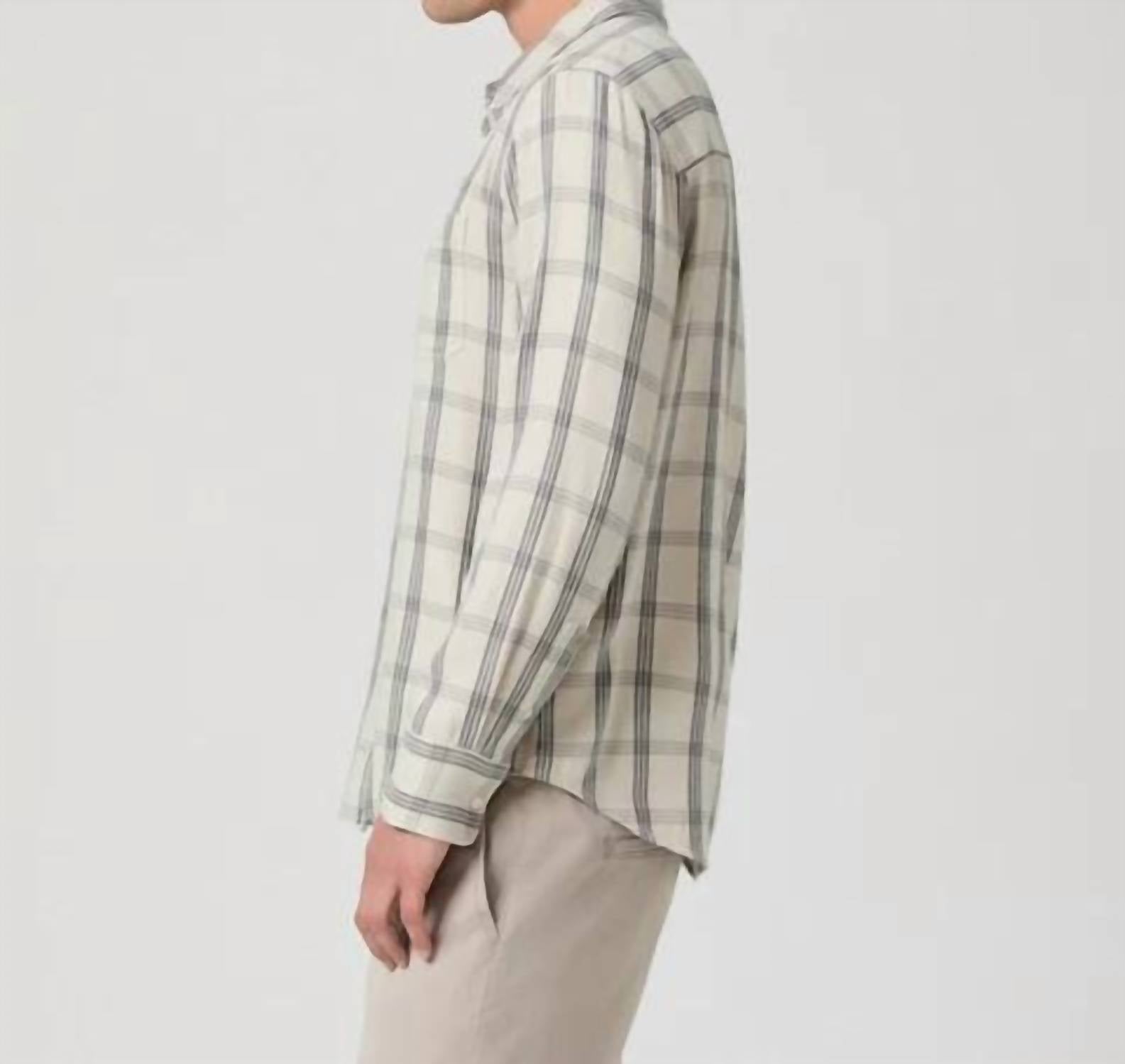 Paige - Everett Check Plaid Button Down Shirt
