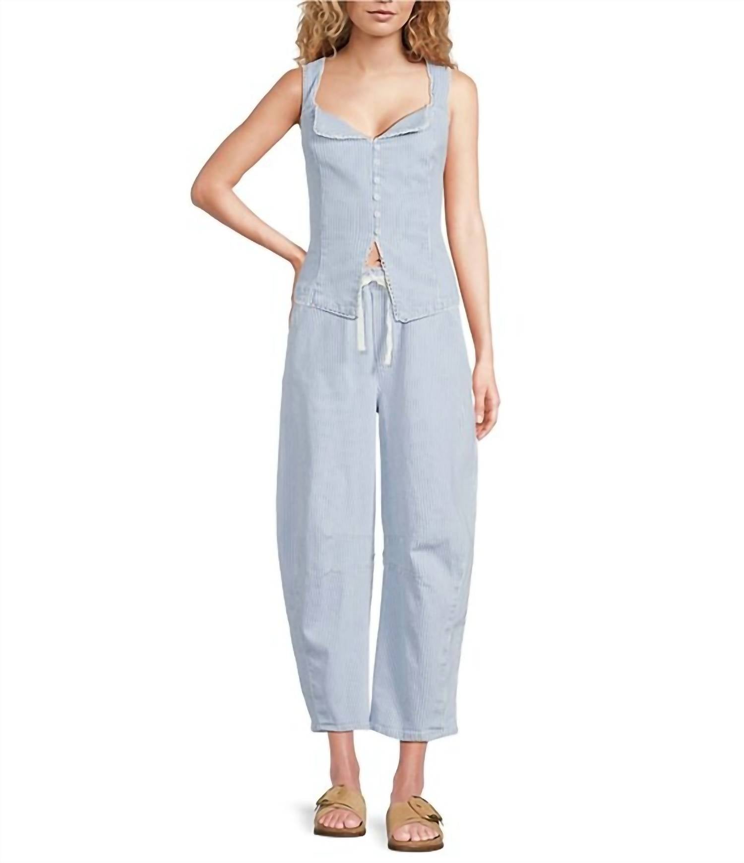 Skies Are Blue - Sweetest Thing Pinstripe Top