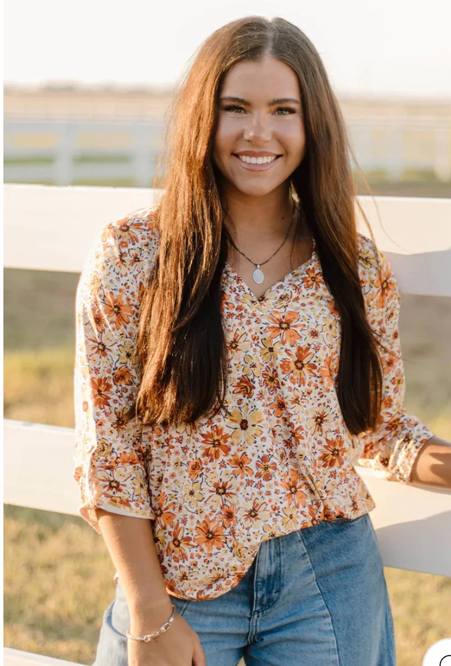 Sterling Kreek - Fall Flowers Top