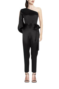 Aidan By Aidan Mattox - Women's Shoulder Slit Long Sleeve Tie Side Jumpsuit