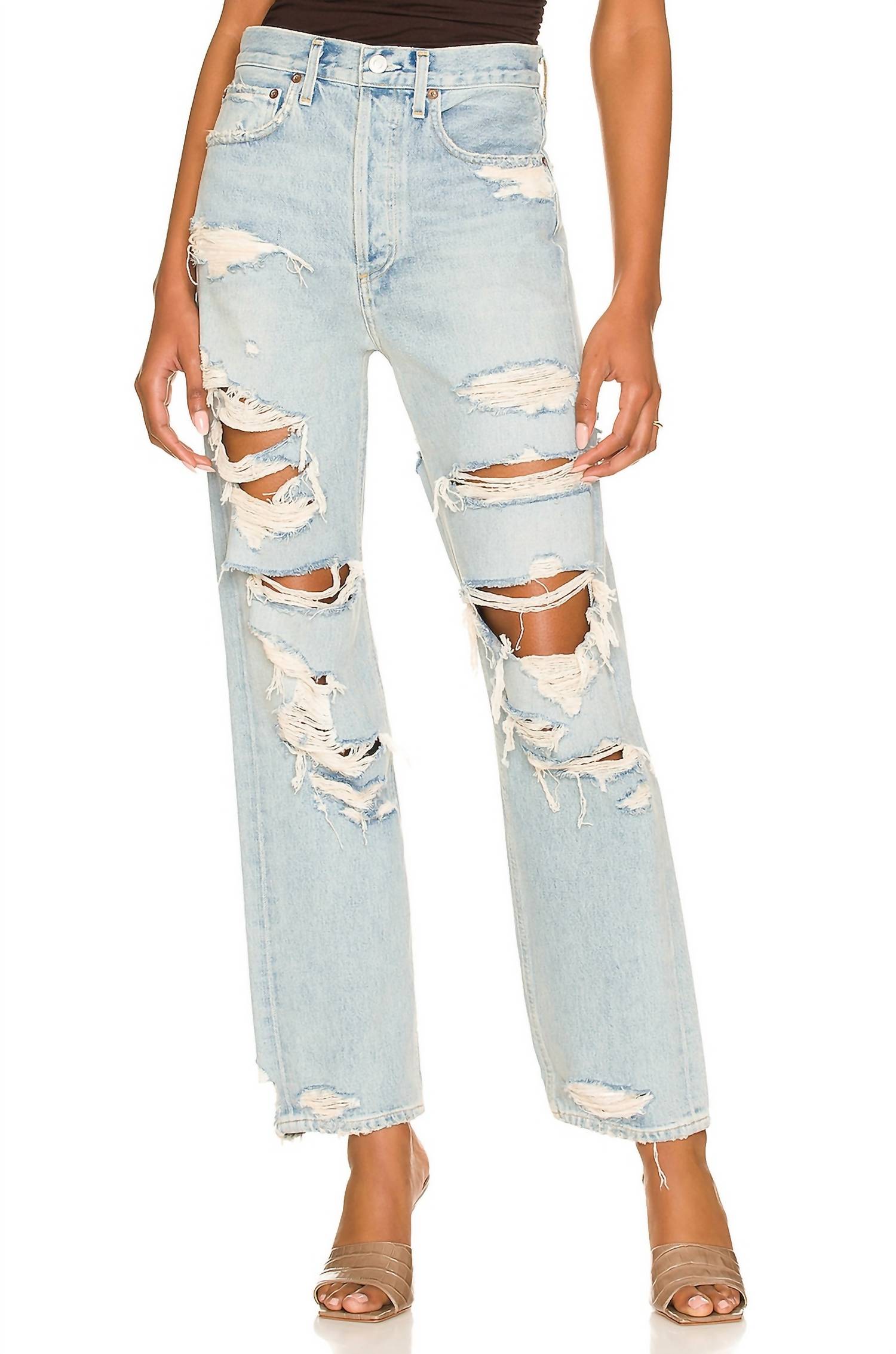 AGOLDE 90's Mid Rise Loose Fit Jeans in unhinged 1 - women's jeans