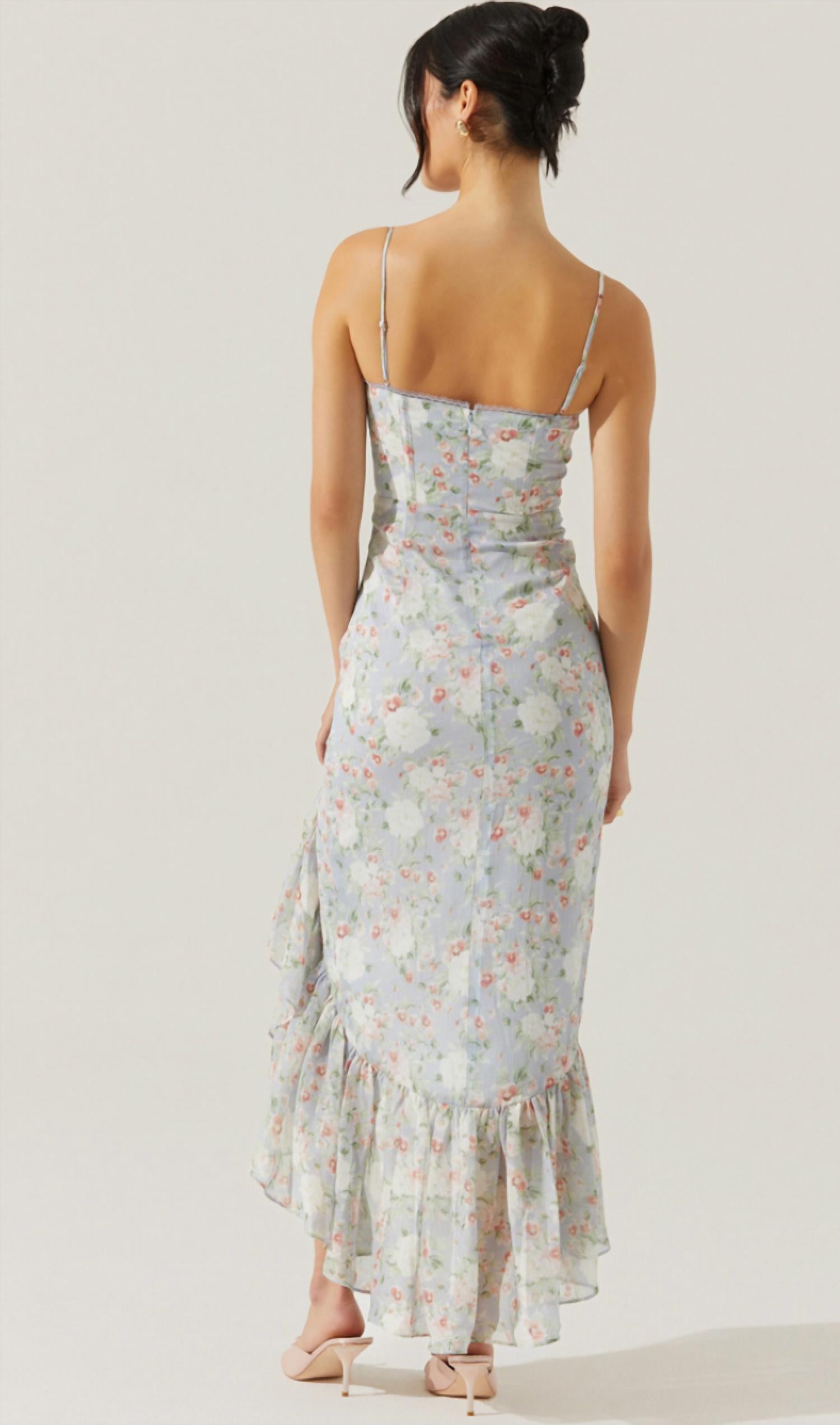 Astr - Brisbane Asmmetrical Ruffle Hem Dress