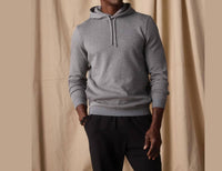 The Normal Brand Men’s Fleece Puremeso Hoodie in athletic grey - men's shirt - view 4