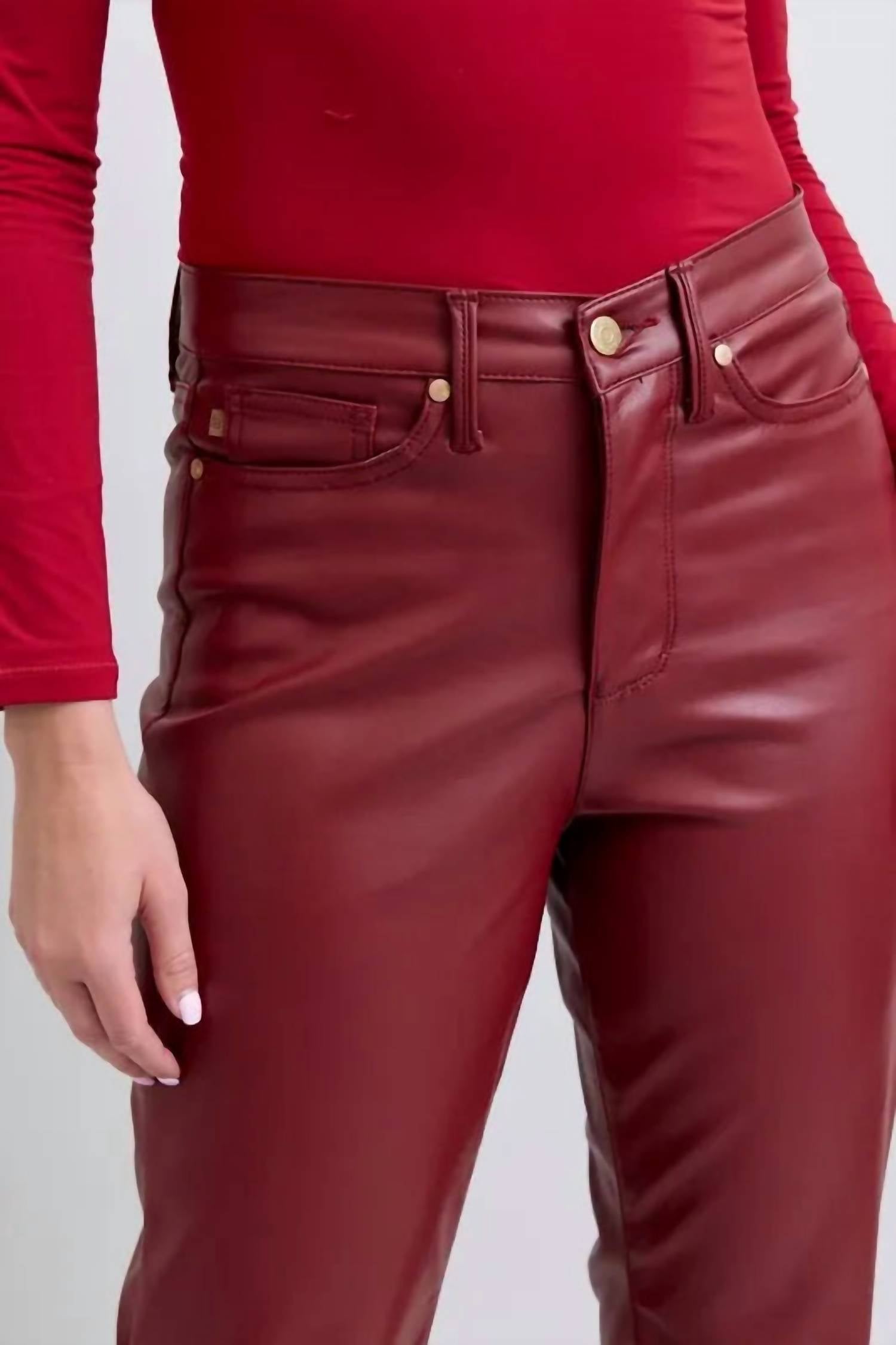 Judy Blue - High Waist Faux Leather Pant