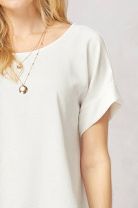 Entro - Short Sleeve Scoop Neck Top
