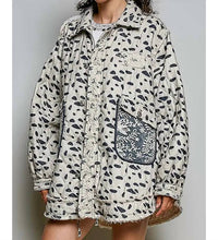 Pol - Long Sleeve Elbow Patch overlaid lace quilted woven jacket