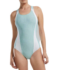 TYR Women's Durafast Elite Max Splice Controlfit Swimsuit in turq gray 1 - women's swimwear