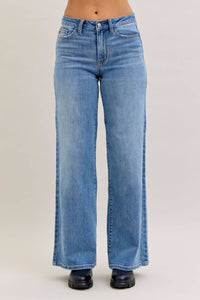 Judy Blue - Mid-rise Retro Wide Leg Jeans
