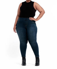 1822 Denim - High-rise Pull-on Skinny Ankle Jeans - Plus