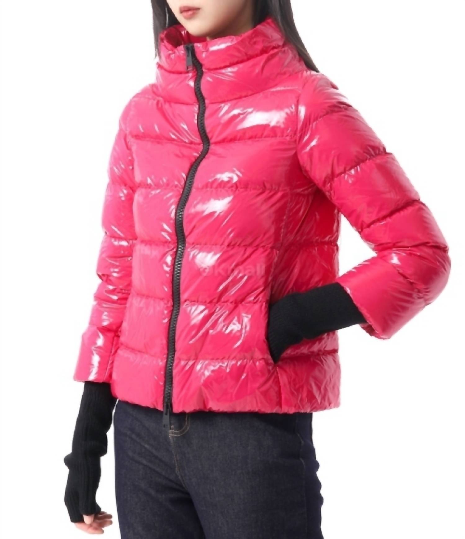 Herno - Glossy Effect Fabric Cape Jacket