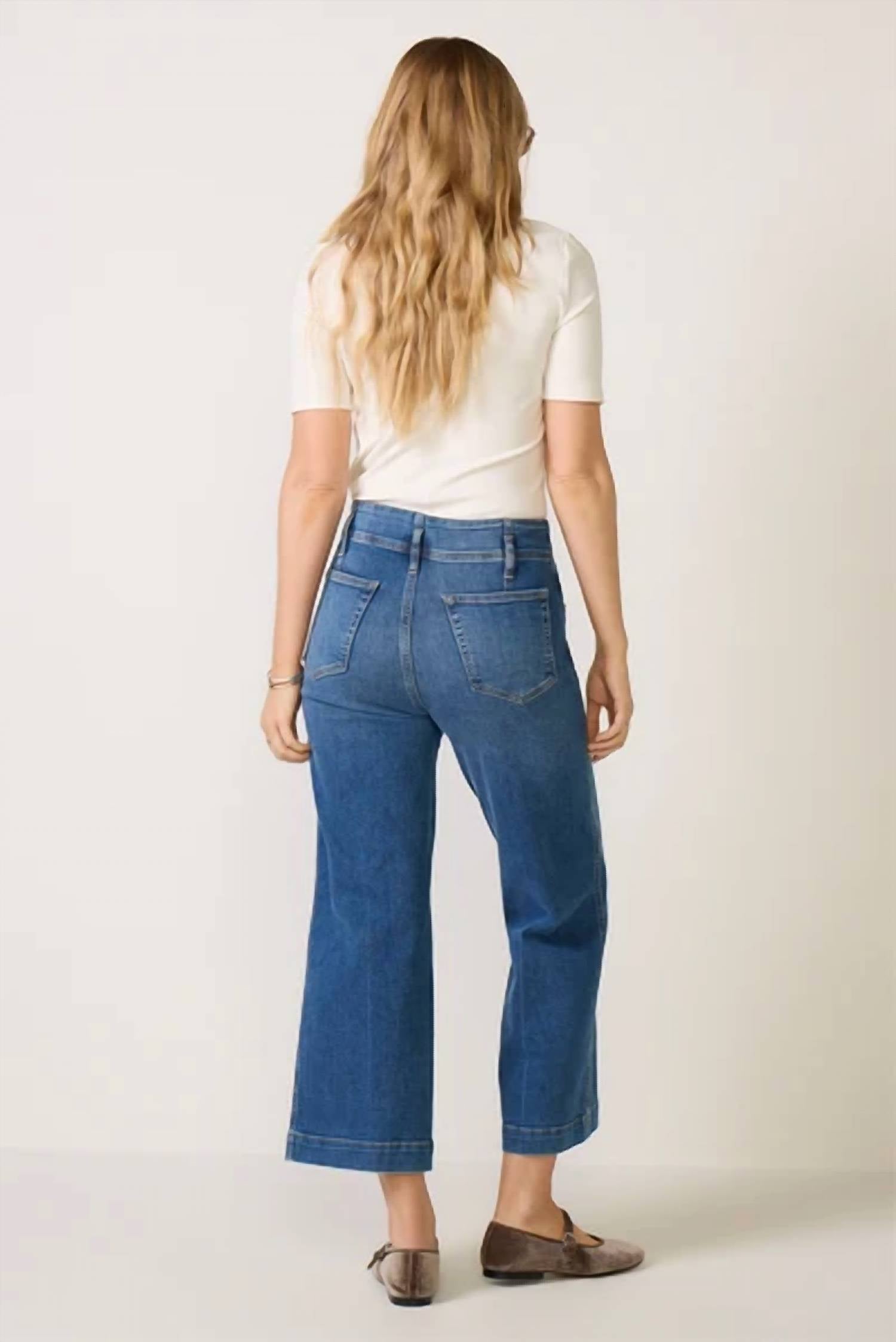 Frame - Seamed Wide Crop Trouser