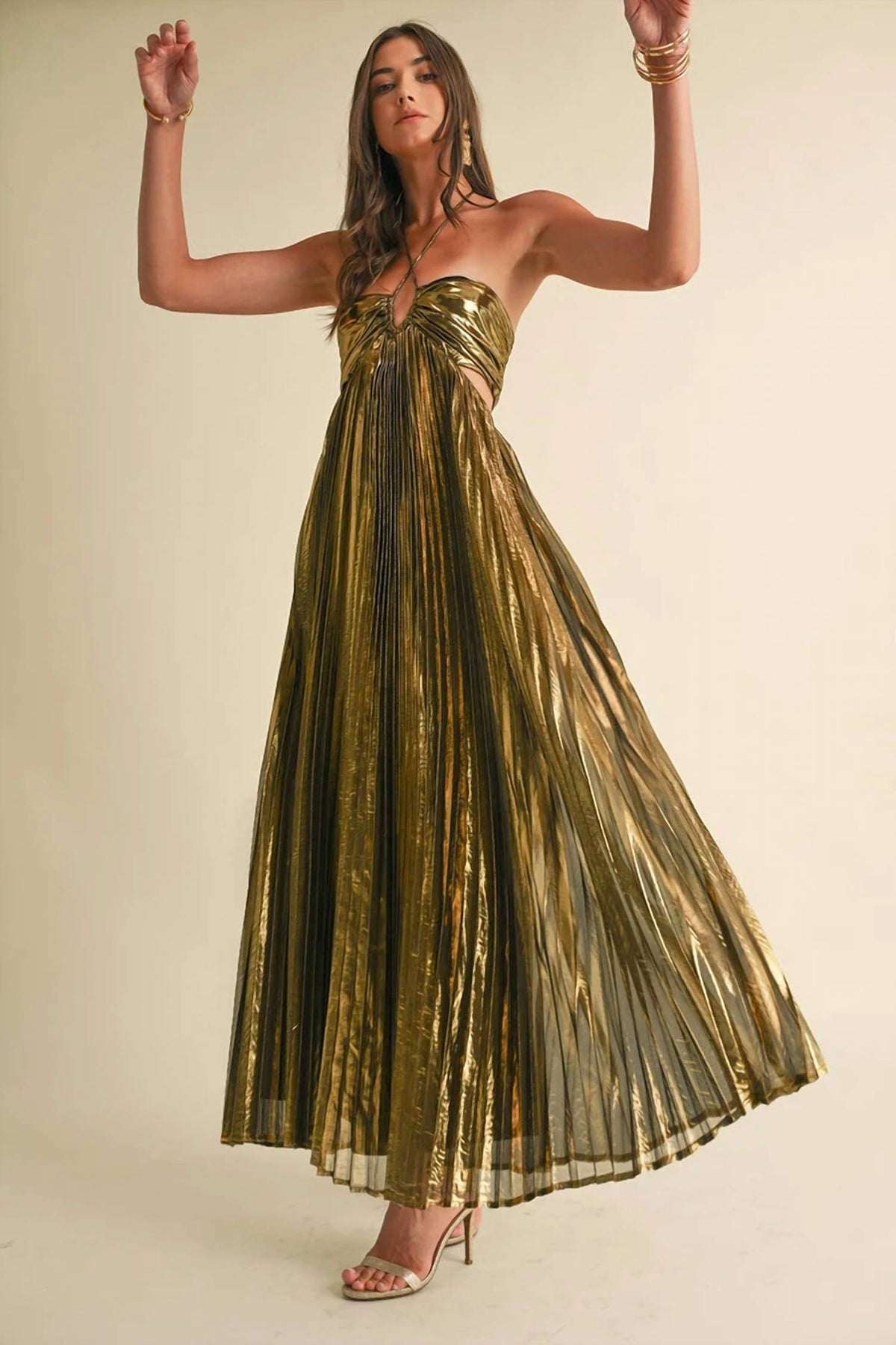 Eb Luxe - The Astra Pleat Maxi Dress
