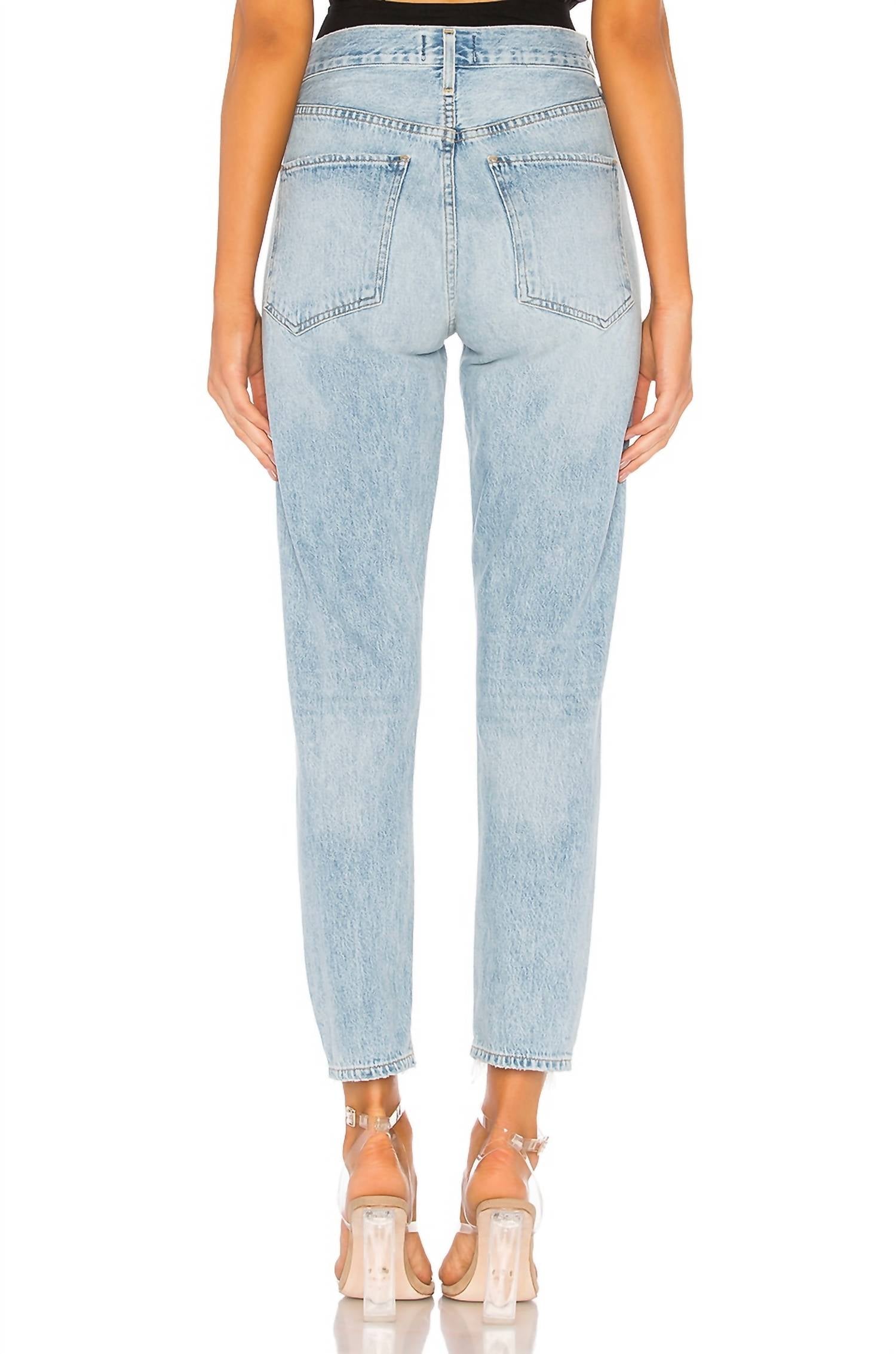 AGOLDE Jamie High Rise Classic Jeans in shakedown - women's jeans - view 4