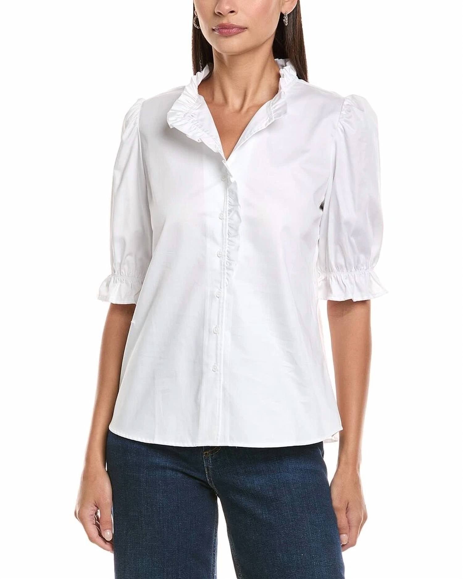 Tyler Boe - Gwen Cotton Ruffle 3/4 Sleeve Top