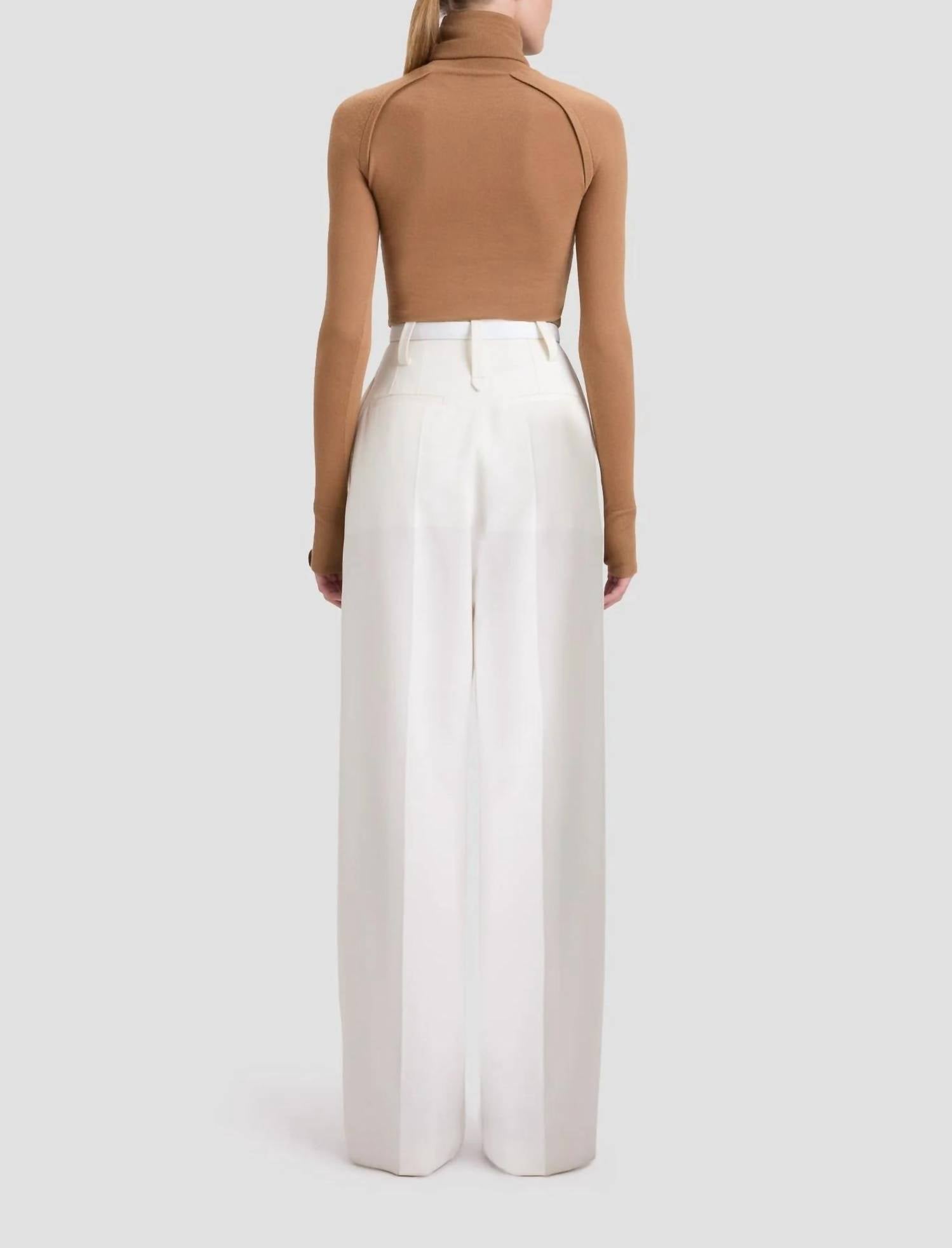 Victoria Beckham - Fresh Wool High Waisted Cinched Trouser