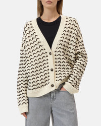 Closed - V-neck Crochet Cardigan