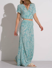 Elan - Cartagena Print Palazzo Pants