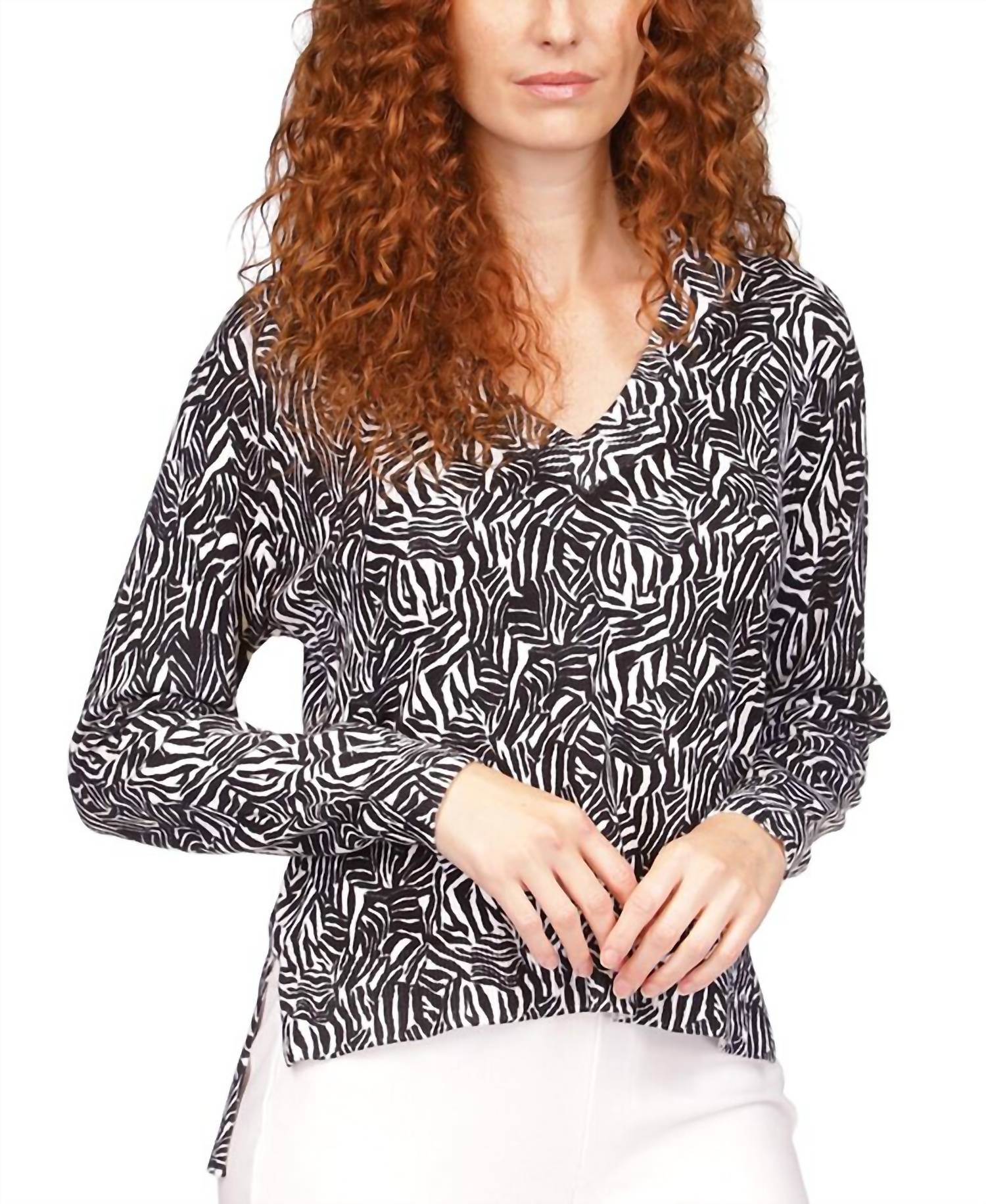 Michael Kors - Zebra Drop Hem Sweater