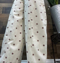 Peach Love - Polka Dot Gypsy Fit Wide Leg Pant