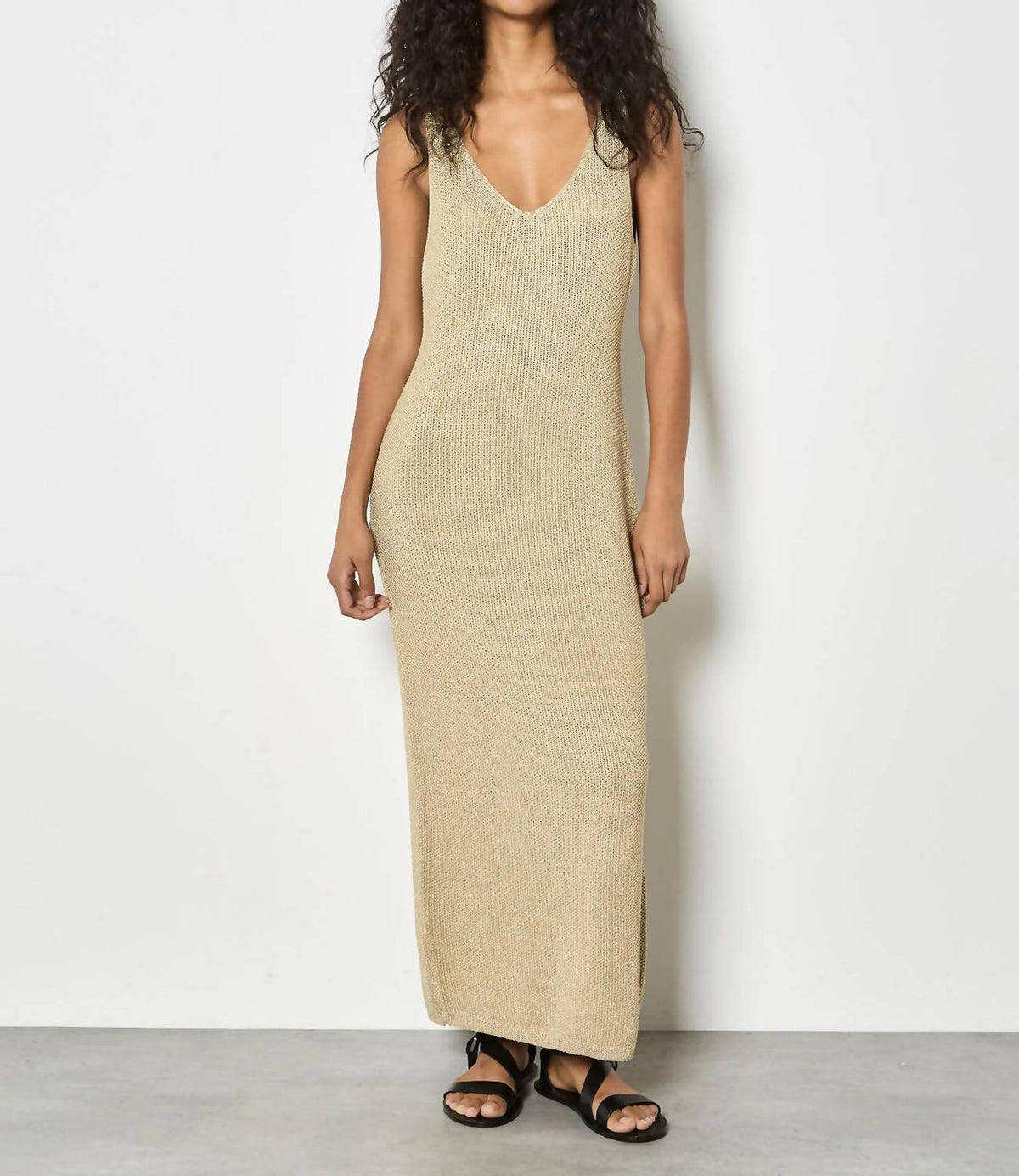 Apricot - Sparkle Knitted Dress