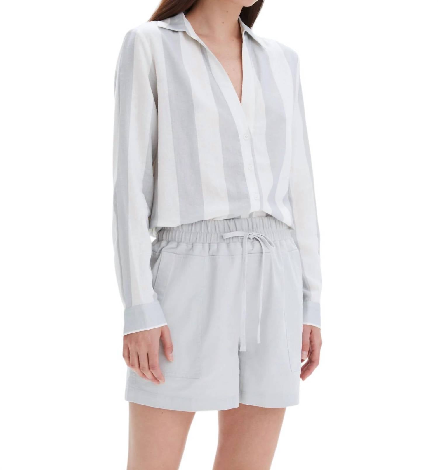 Chrldr - Striped Frida Linen Shirt