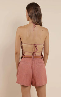 Sage The Label - Tan Lines Open Back Halter Top