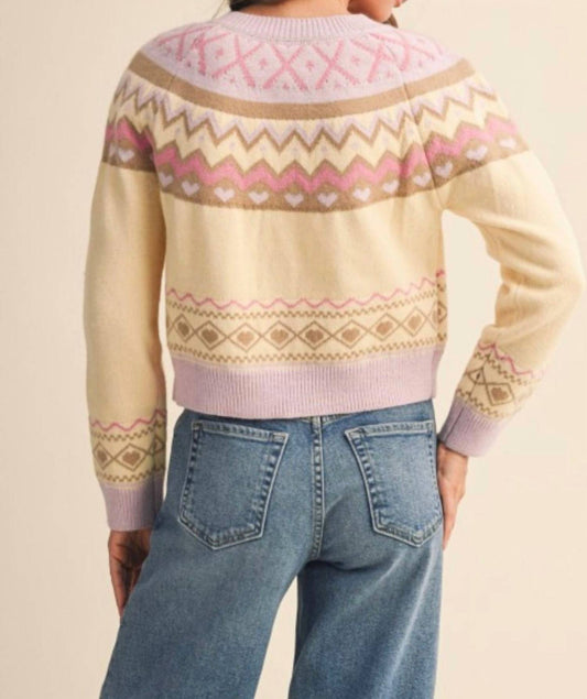 &Merci - Fair isle heart cardigan