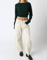 Olivaceous - Luz Cropped Knit Top