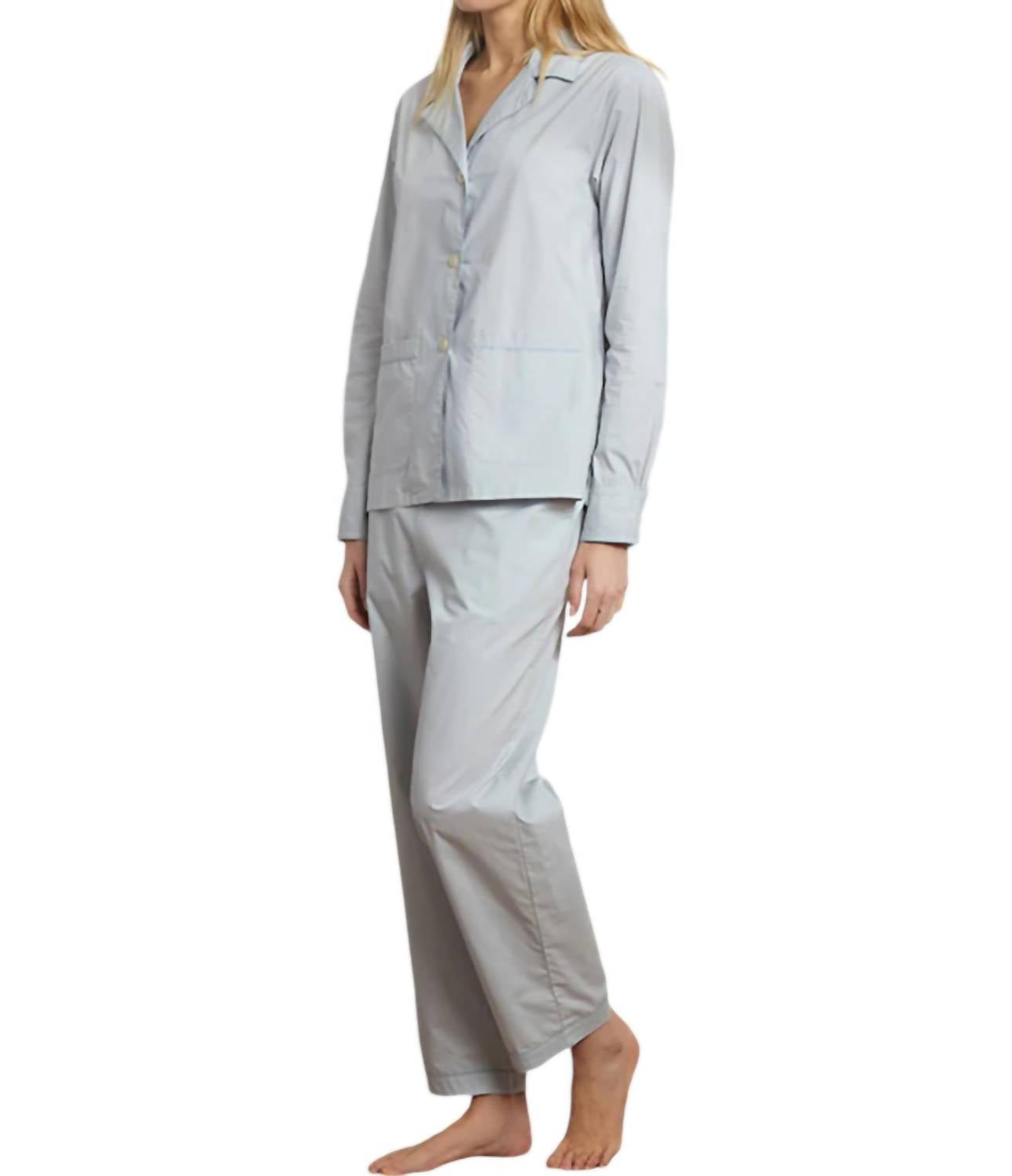 The Sleep Code - Organic Cotton Poplin Long Pajama Set