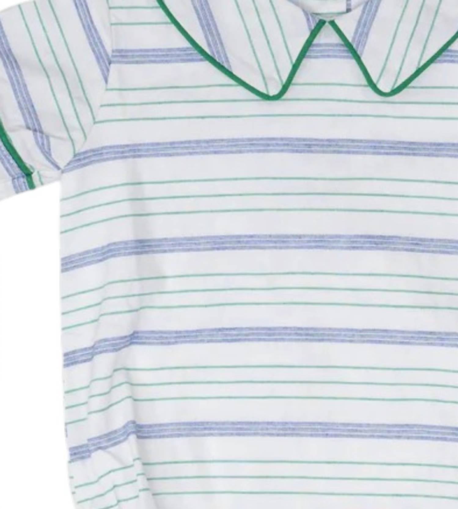 The Oaks Apparel - Boy's Baylor Stripe Bubble Romper