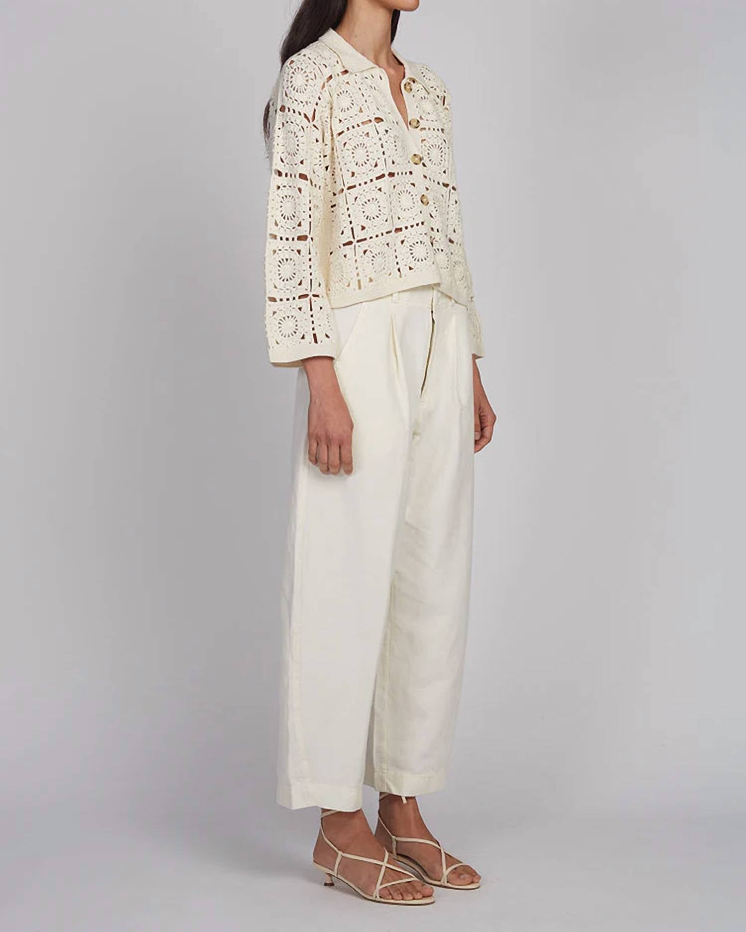 Eleven Six - Tasha Crop Crochet Jacket