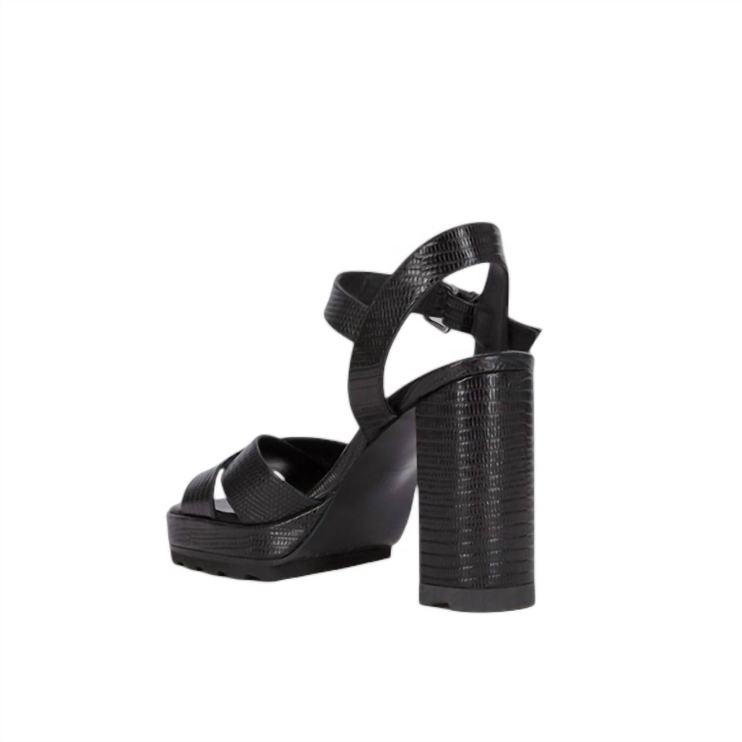 The Kooples - Women's Lizard Effect Leather Heeled Sandals